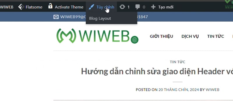 Tùy chỉnh trang chủ 