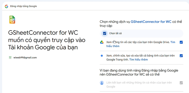 Cấp quyền cho plugin