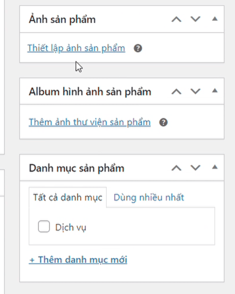 Thêm hình ảnh và chọn danh mục