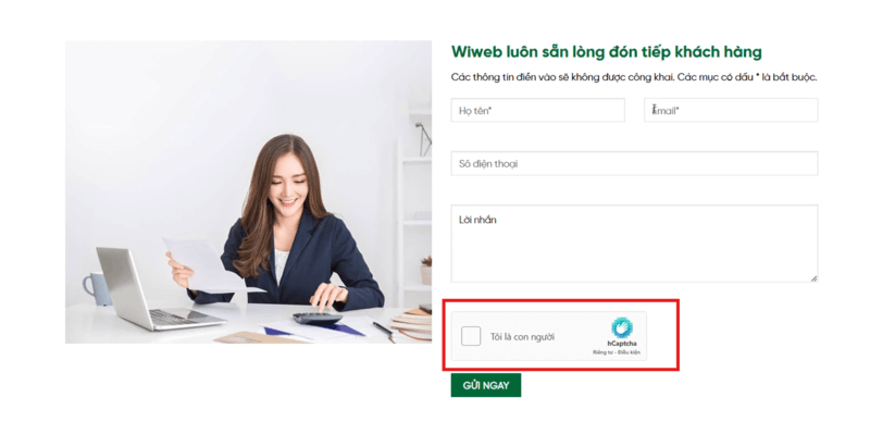 Kiểm tra reCAPTCHA có hoạt động hay không