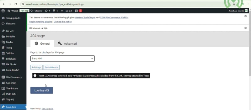 Hướng dẫn Custom trang 404 không cần Flatsome