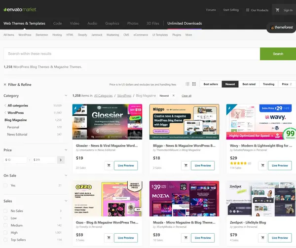 ThemeForest là gì? Tổng quan về "siêu thị" theme số một thế giới