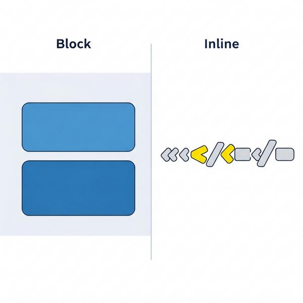 Sự khác nhau cốt lõi giữa Div và Span: Phần tử Block và Inline