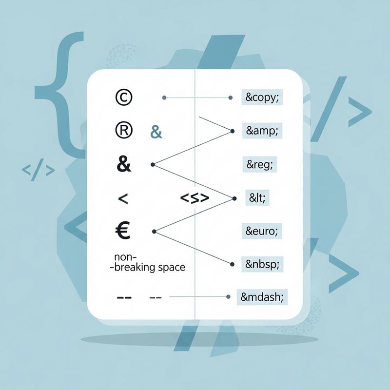 Bảng tra cứu HTML Entities đầy đủ (HTML Entities Cheat Sheet)