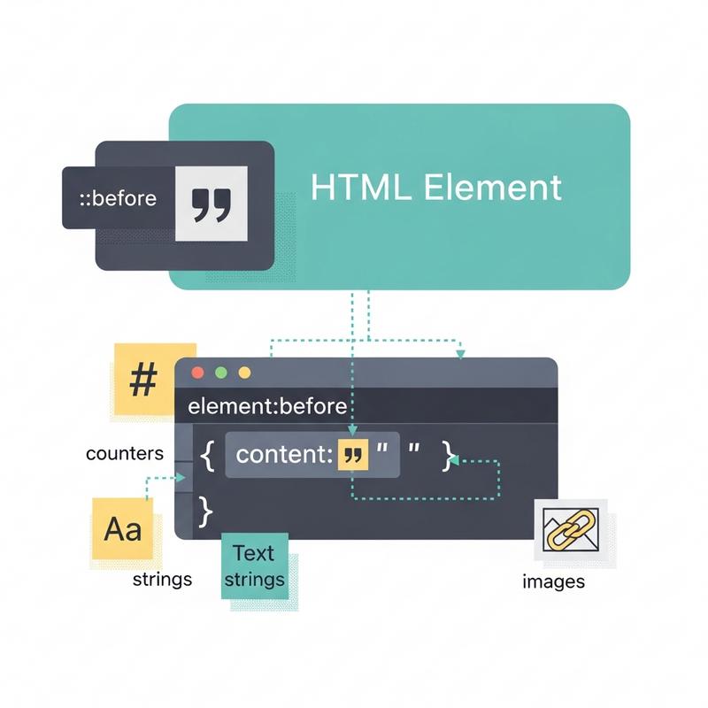 Cú pháp và các giá trị cơ bản của thuộc tính content