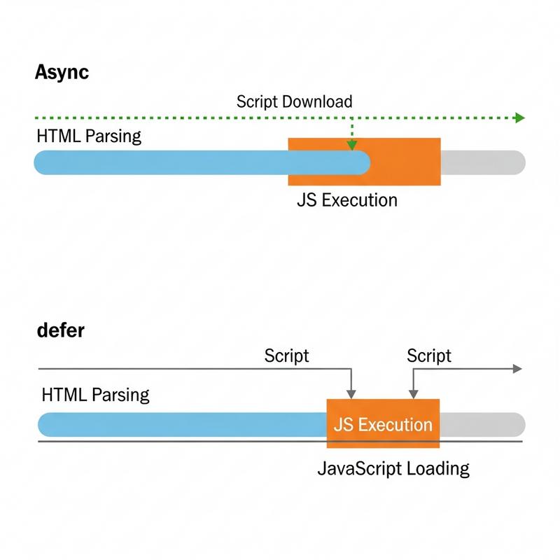 Giải pháp tải JavaScript không chặn hiển thị: Async và Defer