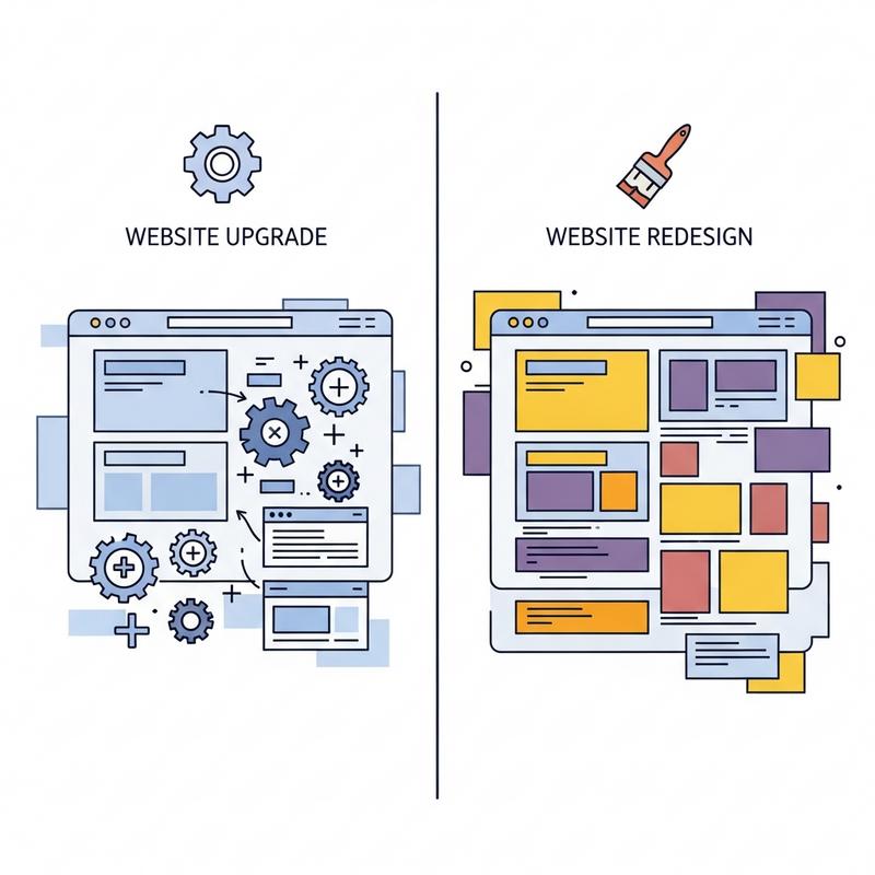Nâng cấp website là gì? (Phân biệt với làm mới website)