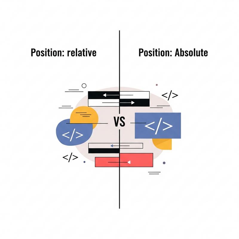 So sánh chi tiết: `position: relative` vs `absolute`