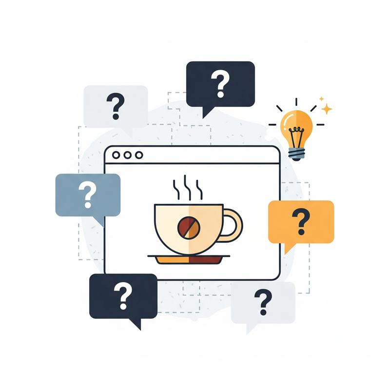 Câu hỏi thường gặp khi thiết kế website cho quán cà phê (FAQs)
