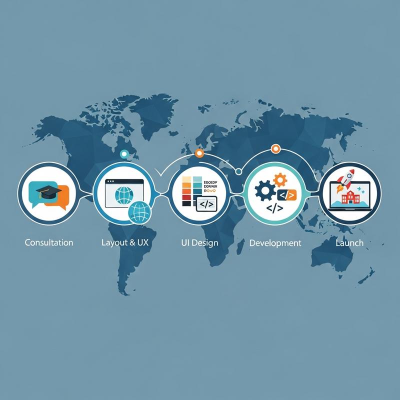 Quy trình thiết kế website tư vấn du học chuyên nghiệp tại WiWeb